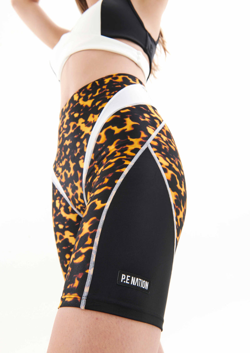 DIGNITY BIKE SHORT IN TORTOISESHELL PRINT