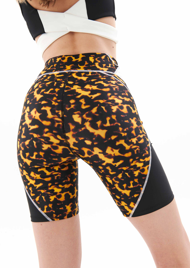 DIGNITY BIKE SHORT IN TORTOISESHELL PRINT