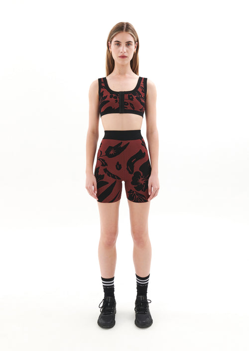 RECONNECT KNIT BIKE SHORT IN FLORAL PRINT