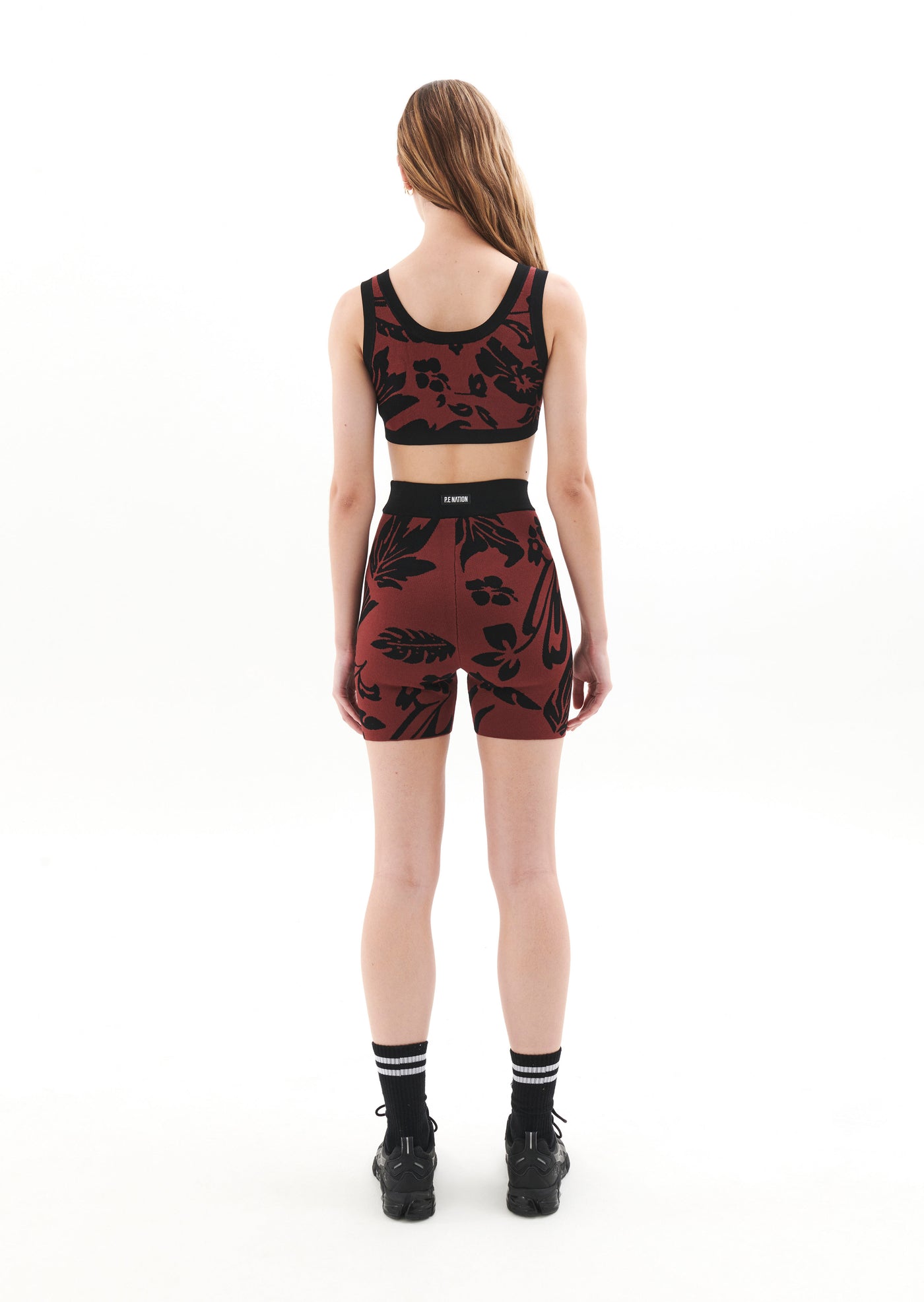 RECONNECT KNIT CROP IN FLORAL PRINT
