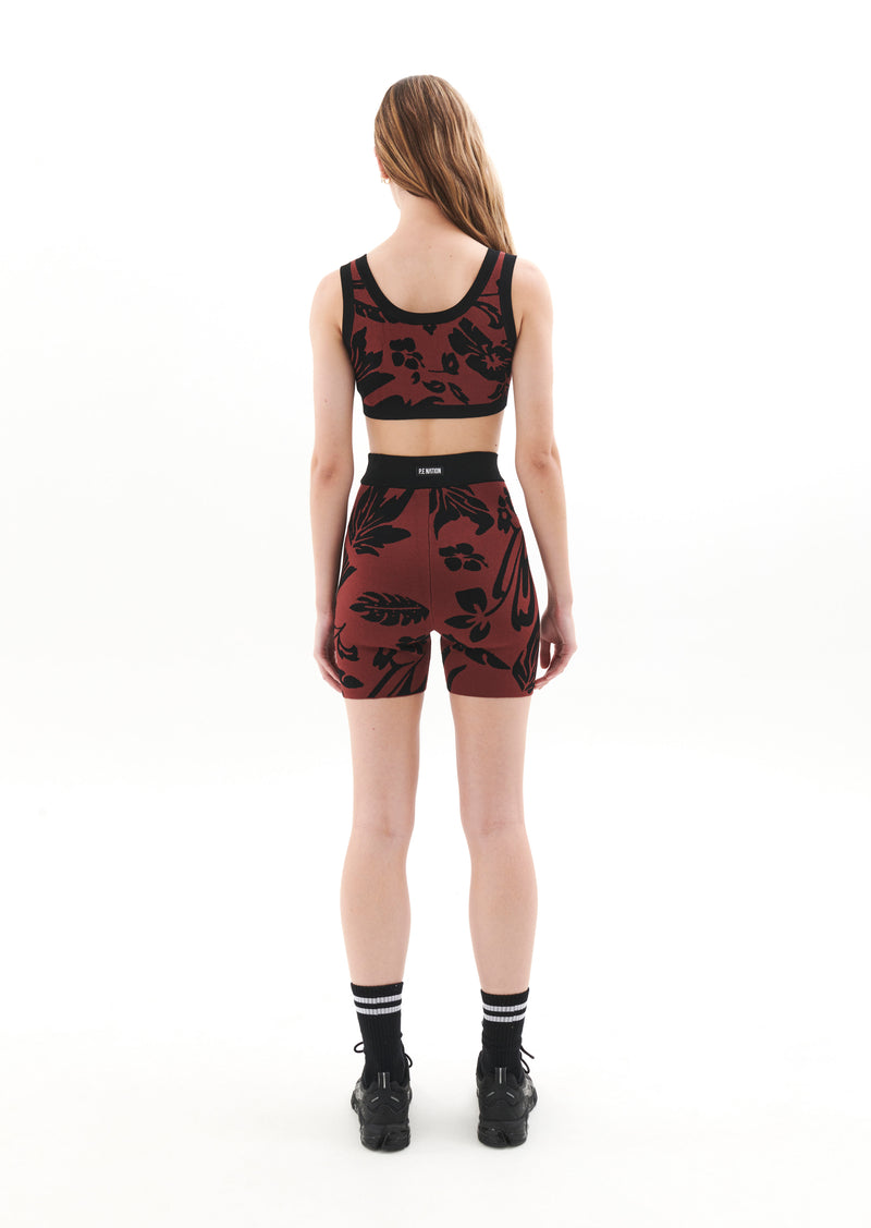 RECONNECT KNIT CROP IN FLORAL PRINT