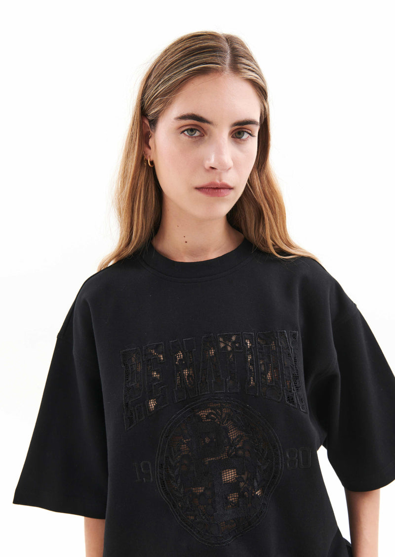 HIGH LINE TEE IN BLACK