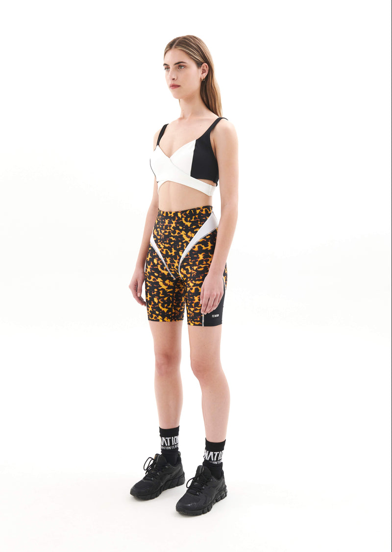 DIGNITY BIKE SHORT IN TORTOISESHELL PRINT