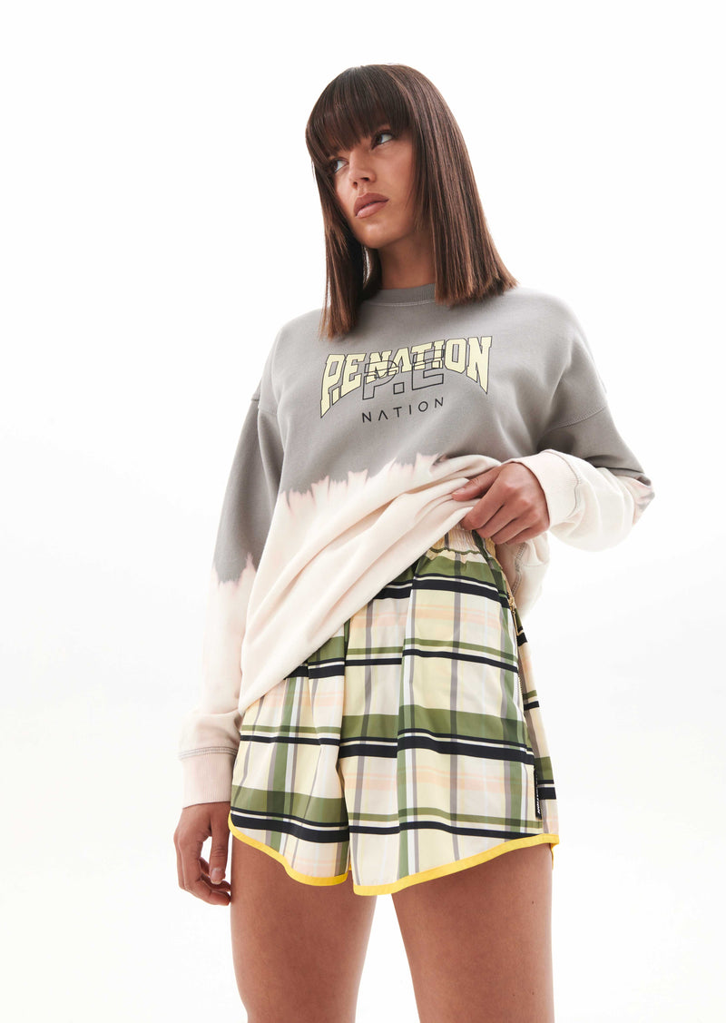 DEDICATION SHORT IN CHECK PRINT