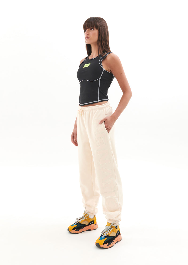 RADICAL TRACKPANT IN PEARLED IVORY