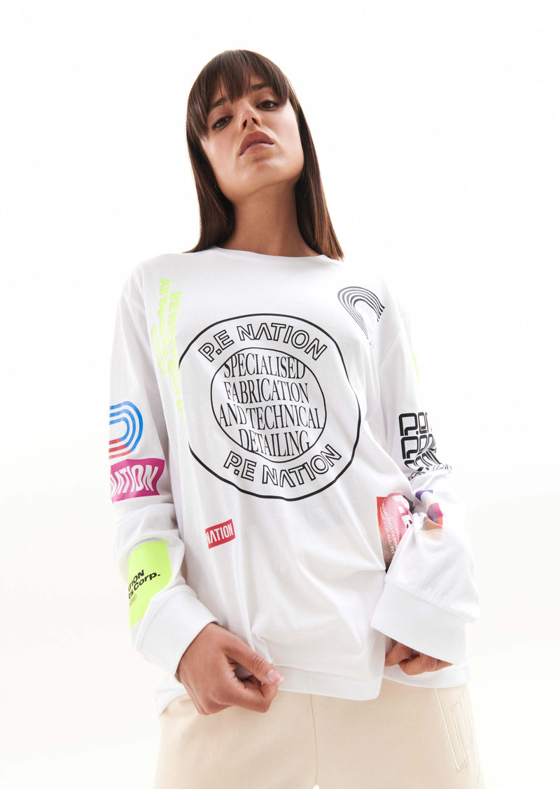 CIRCUIT LS TEE IN OPTIC WHITE