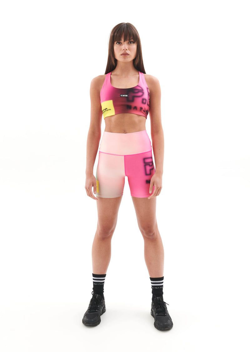 IMMERSION BIKE SHORT IN BLUR PRINT