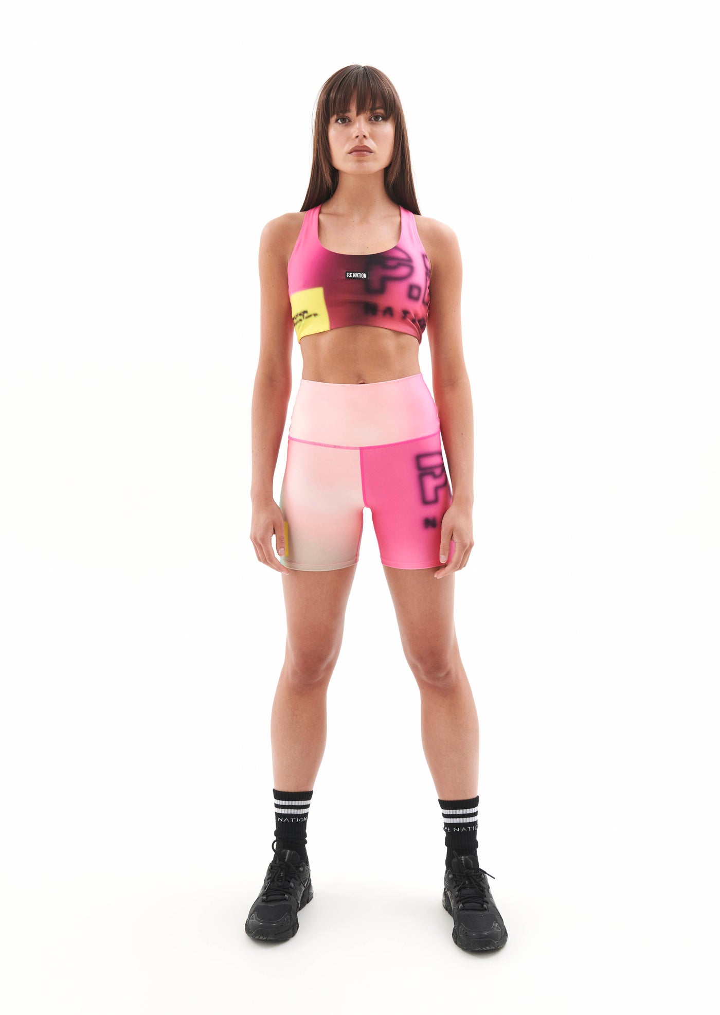 IMMERSION SPORTS BRA IN BLUR PRINT