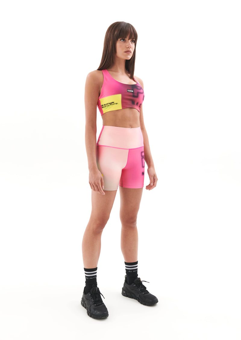 IMMERSION BIKE SHORT IN BLUR PRINT