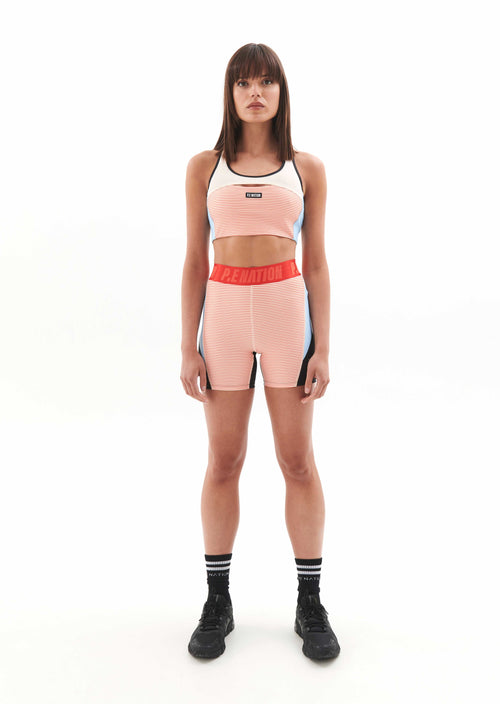 ROLL SHOT BIKE SHORT IN STRIPE PRINT