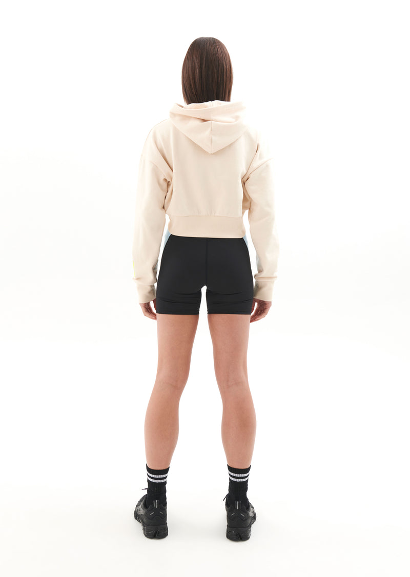 REACTION HOODIE IN PEARLED IVORY