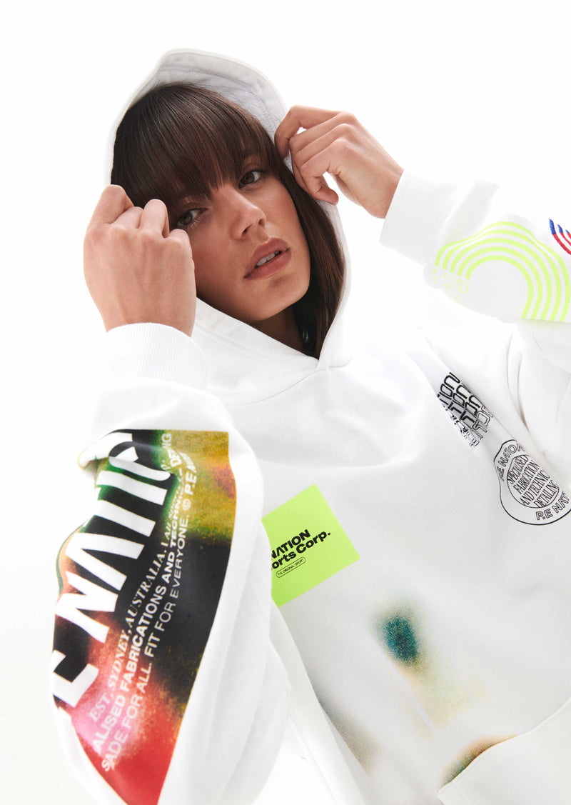 CIRCUIT HOODIE IN OPTIC WHITE