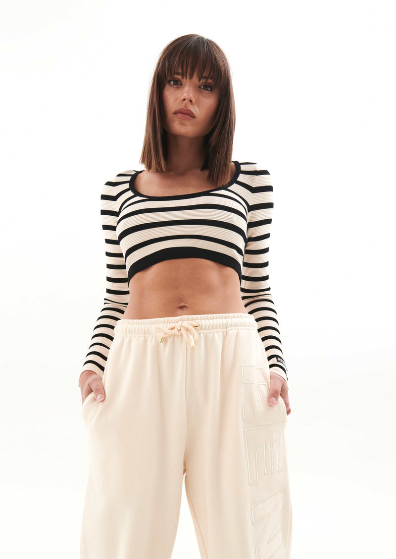 OBJECTIVE KNIT LS TOP IN MULTI