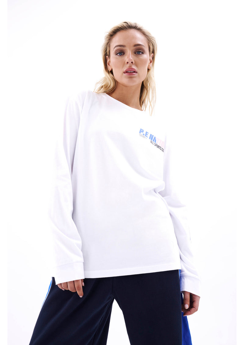 ELECTRIFY L/S TEE IN OPTIC WHITE