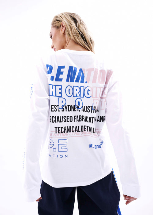 ELECTRIFY L/S TEE IN OPTIC WHITE