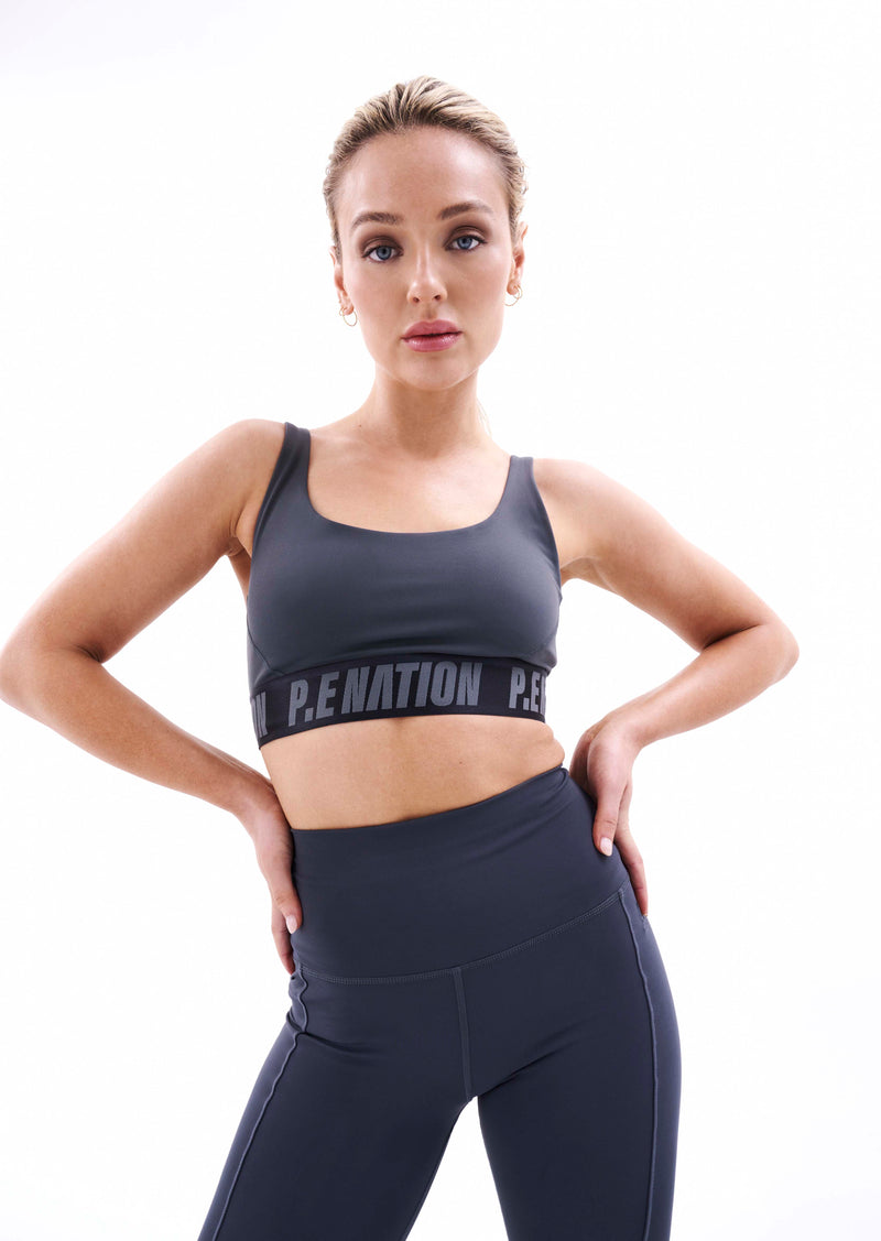 BACKCHECK SPORTS BRA IN DARK SHADOW