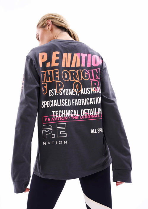 ELECTRIFY L/S TEE IN DARK SHADOW
