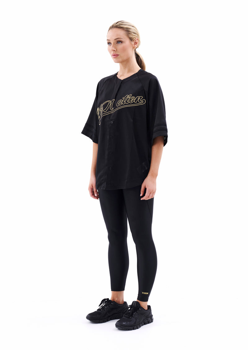 PLAYOFF BASEBALL TEE IN BLACK