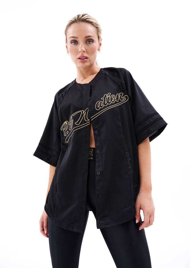 PLAYOFF BASEBALL TEE IN BLACK