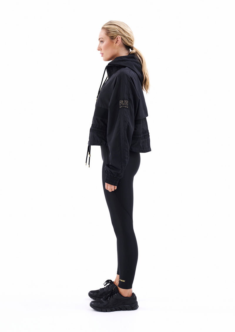 CROPPED MAN DOWN JACKET IN BLACK