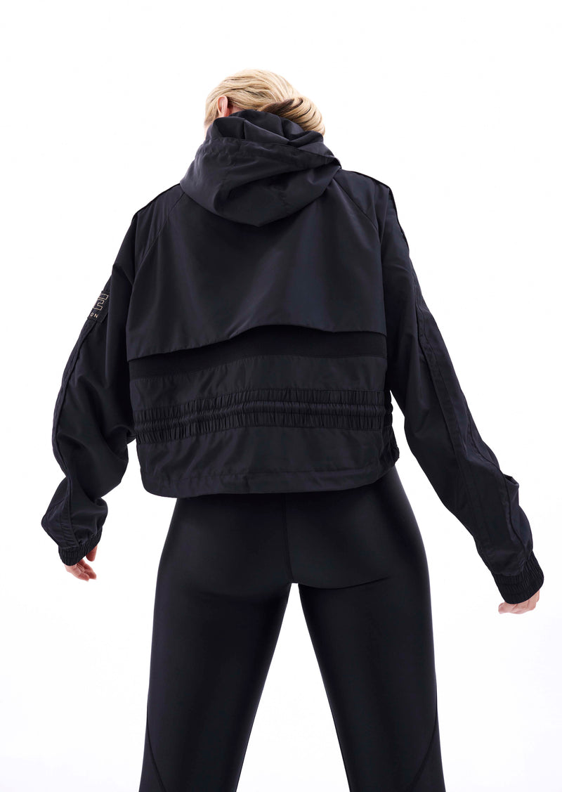 CROPPED MAN DOWN JACKET IN BLACK
