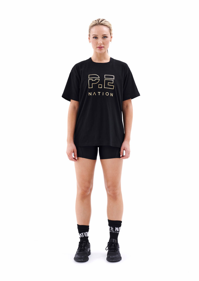 HEADS UP TEE IN BLACK