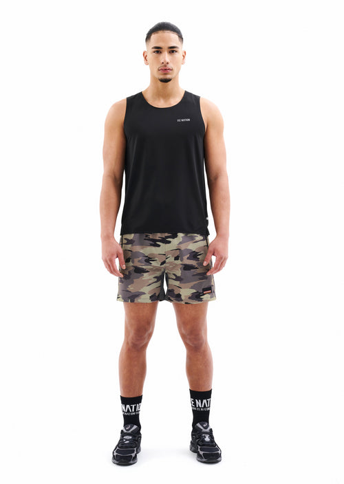 INTERVAL SHORT IN CAMO PRINT