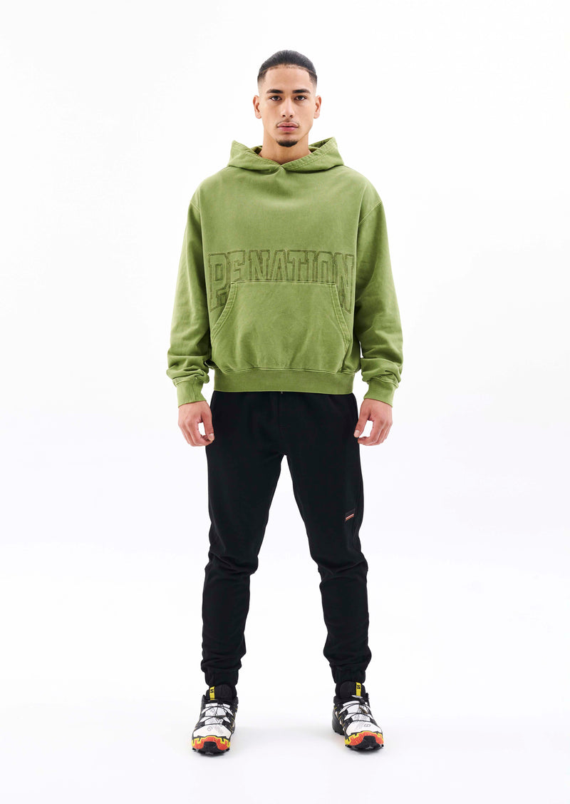 DOWNTOWN HOODIE IN PESTO