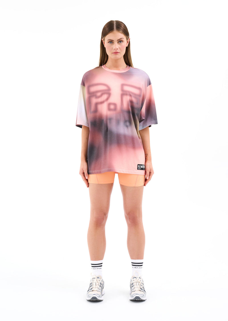 CYPER OVERSIZED TEE IN BLUR PRINT