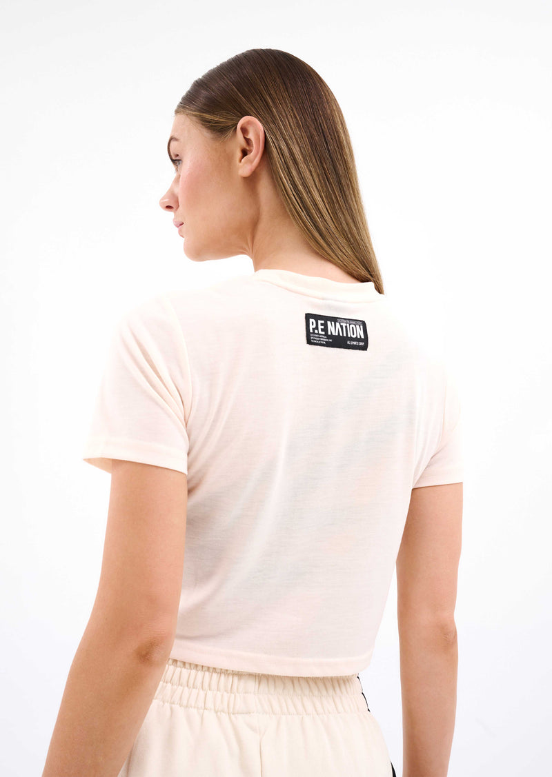 PARALLEL TEE IN PEARLED IVORY