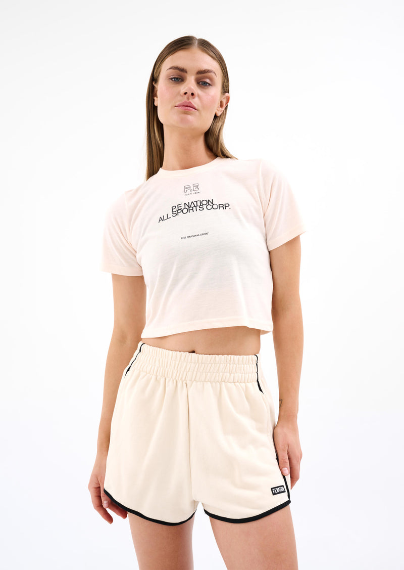 PARALLEL TEE IN PEARLED IVORY