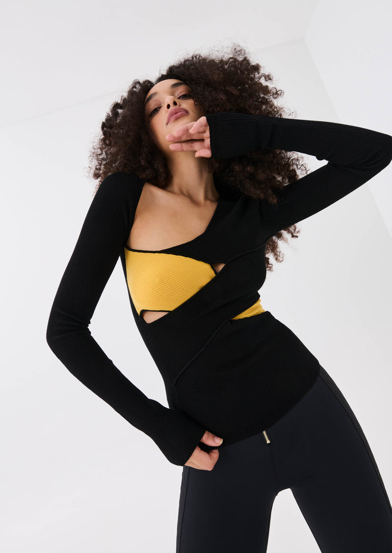 RIOT KNIT TOP IN BLACK