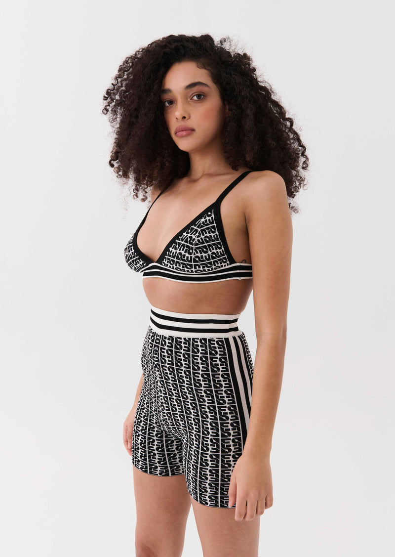 ADVANTAGE KNIT BRALETTE IN BLACK