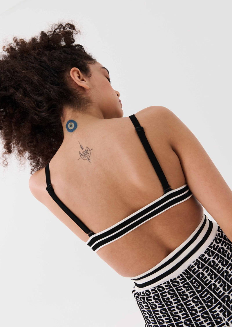 ADVANTAGE KNIT BRALETTE IN BLACK