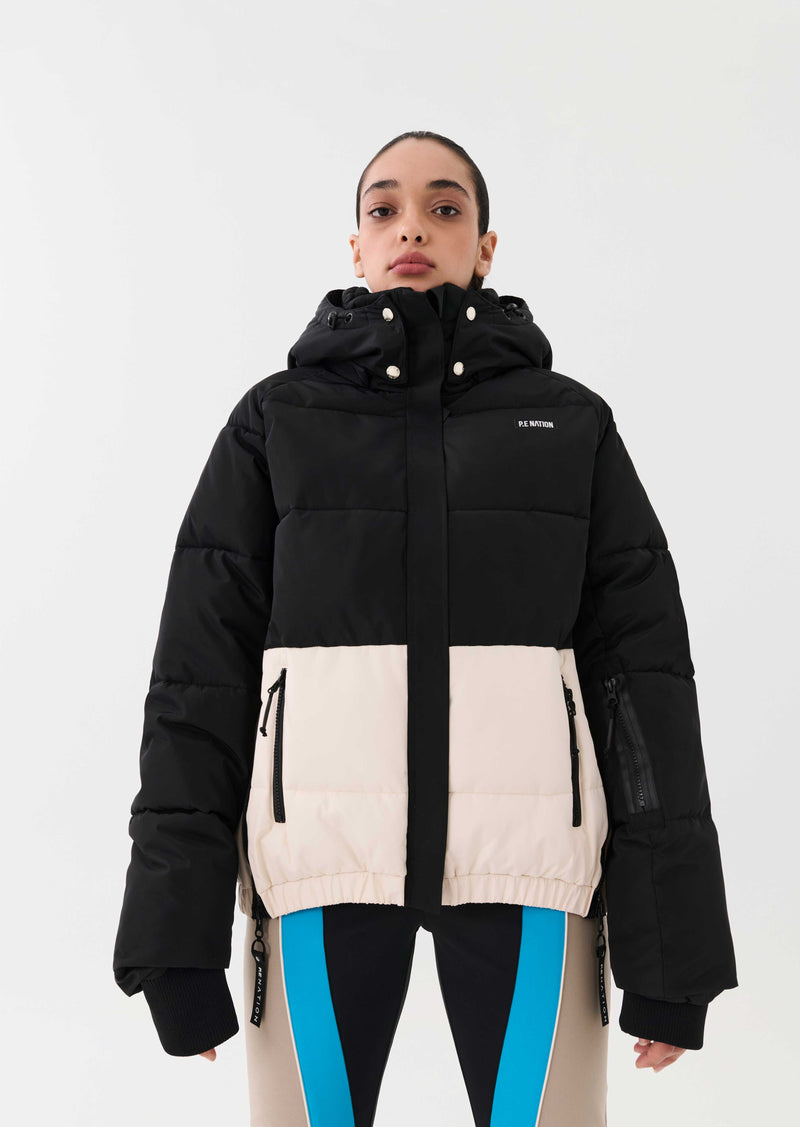 Black and white snow top jacket