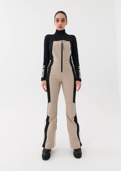 ST. MORITZ SNOW BIB PANTS IN SILVER MINK