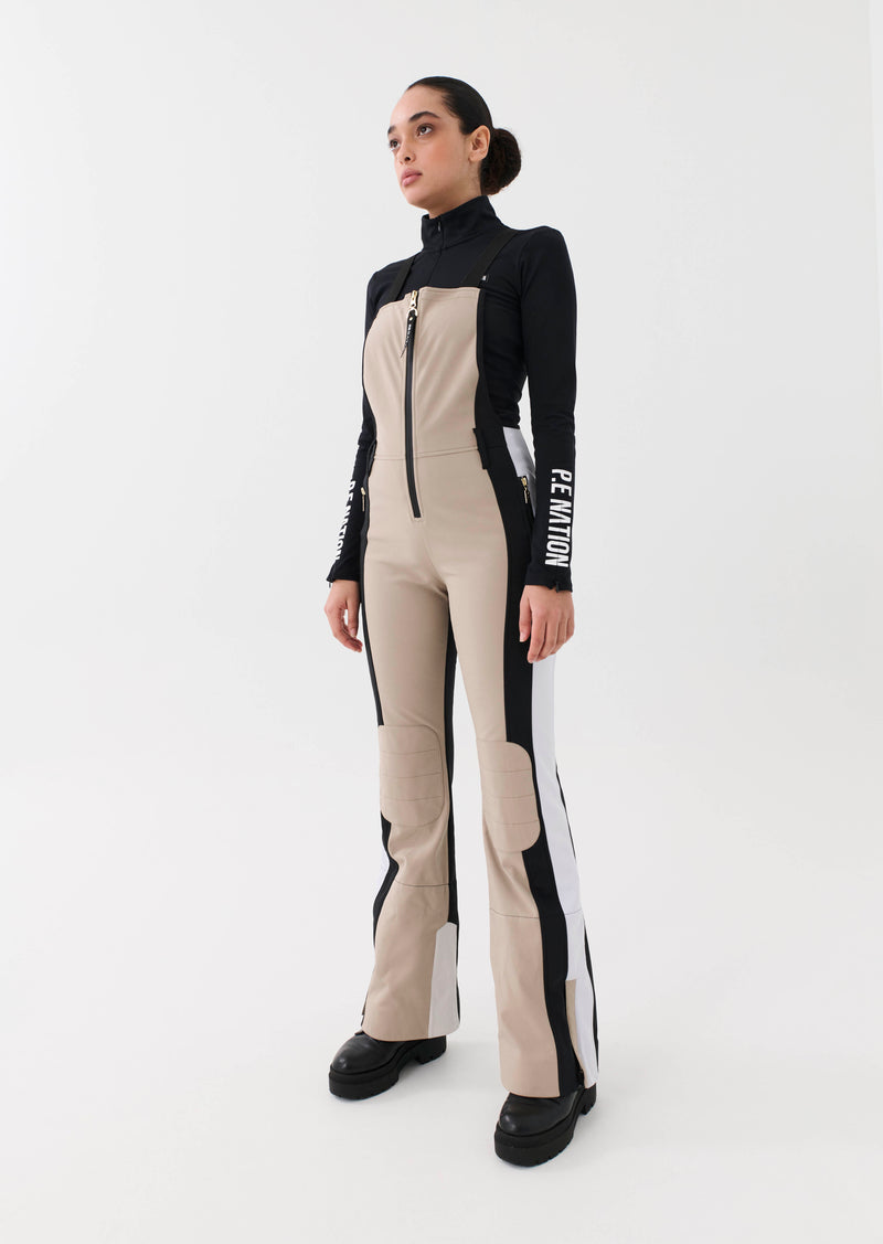 ST. MORITZ SNOW BIB PANTS IN SILVER MINK