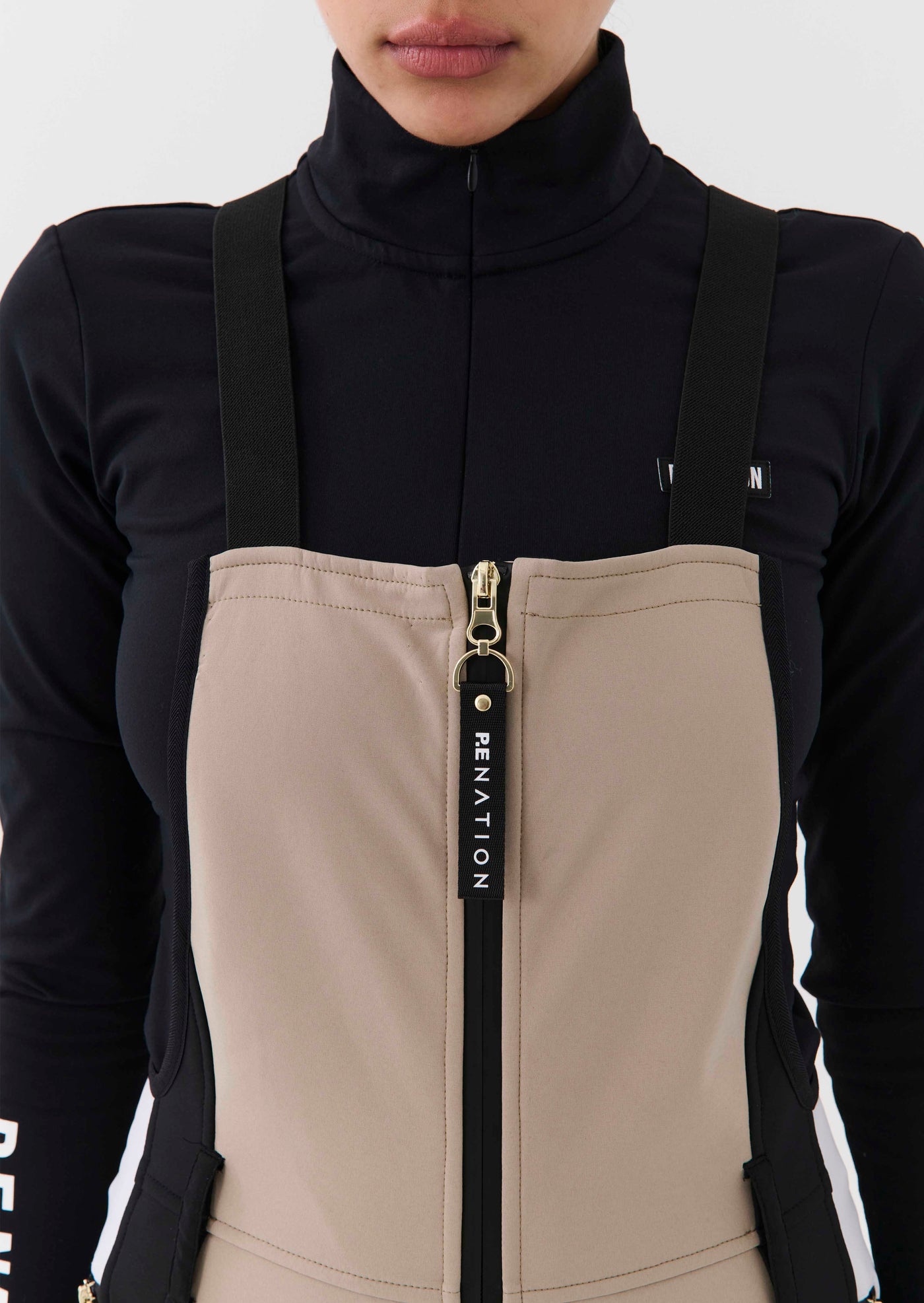 ST. MORITZ SNOW BIB PANTS IN SILVER MINK