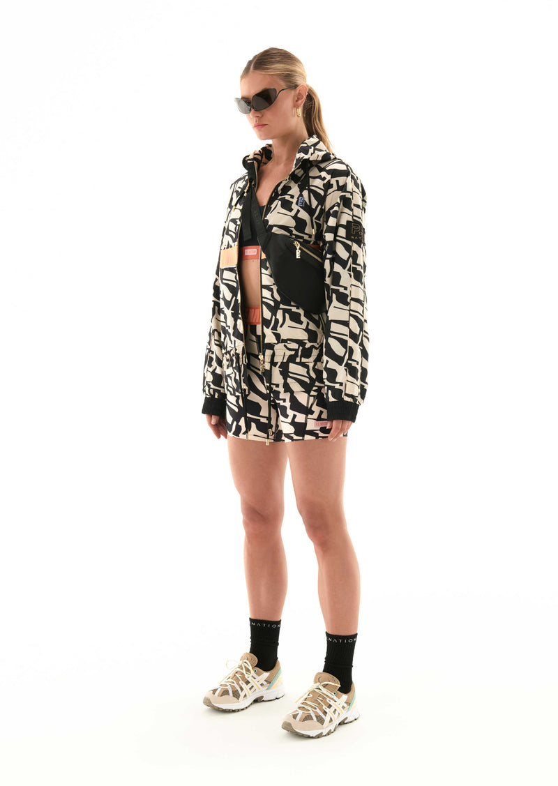 MAN DOWN JACKET IN ABSTRACT PRINT