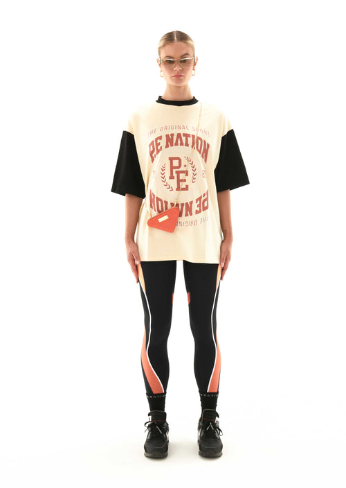 SIDEOUT TEE IN PEARLED IVORY