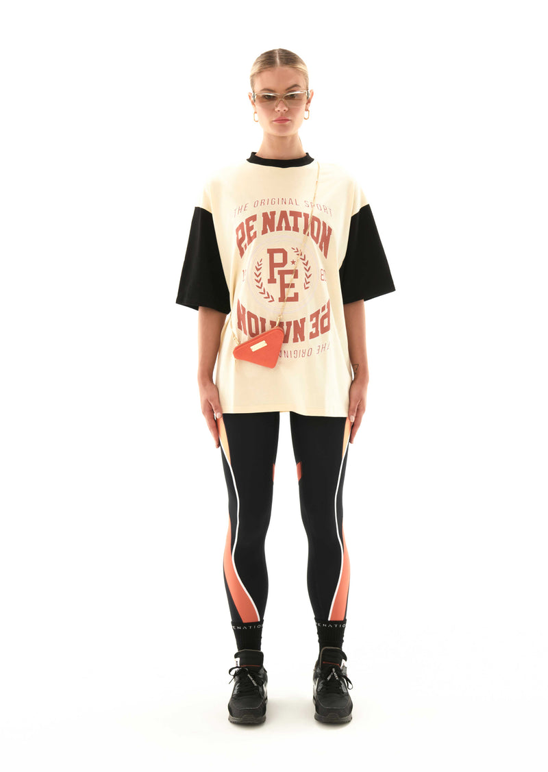 SIDEOUT TEE IN PEARLED IVORY