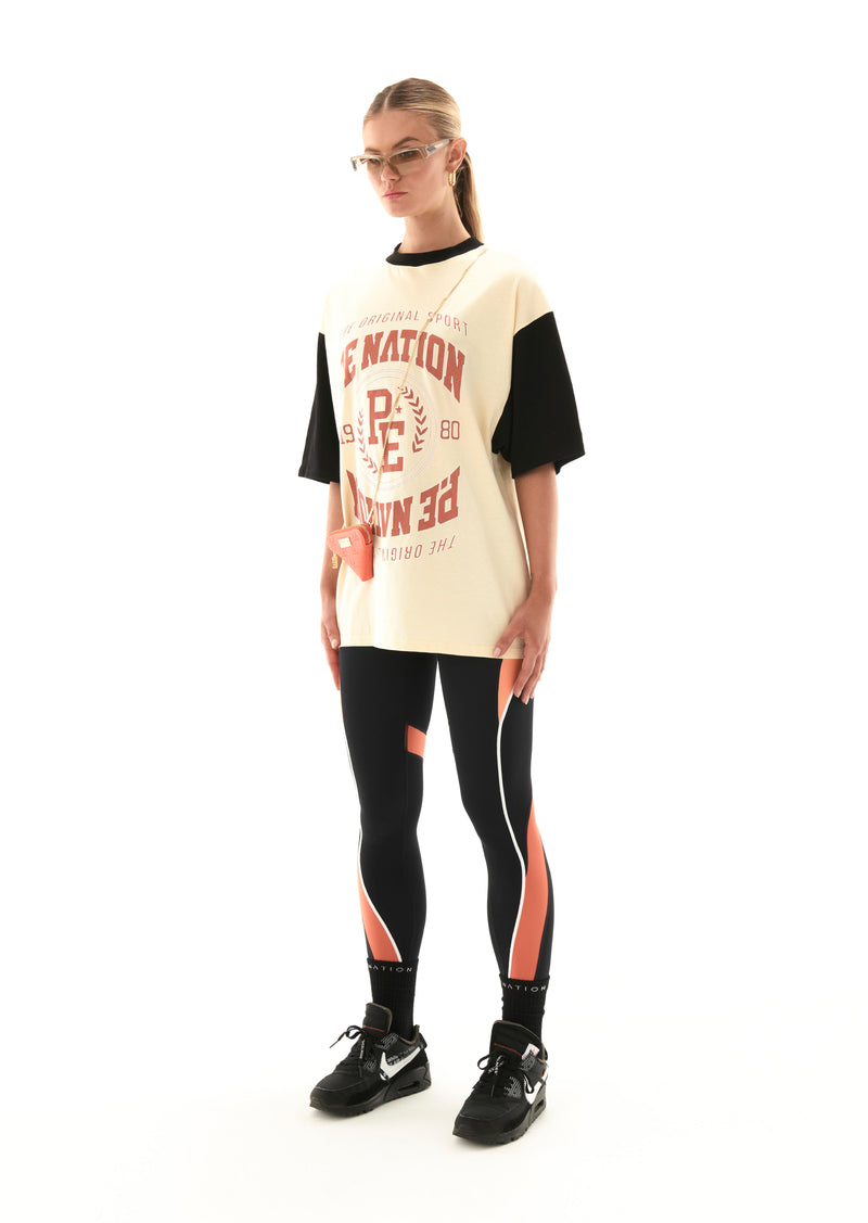 SIDEOUT TEE IN PEARLED IVORY