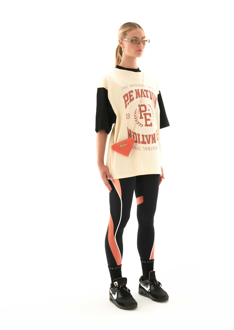 SIDEOUT TEE IN PEARLED IVORY
