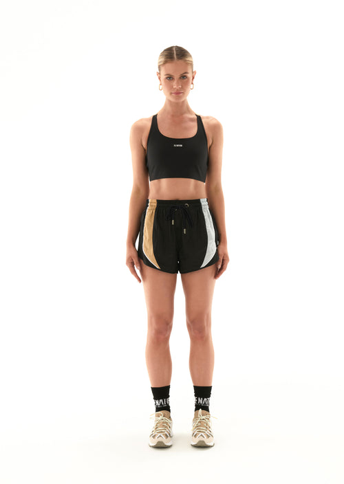RUNNING TRACK SHORT IN BLACK