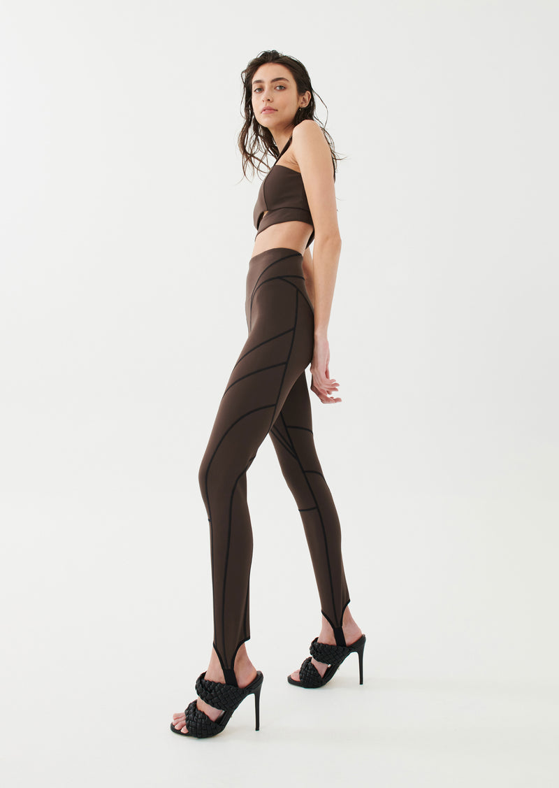 THROWBACK LEGGING IN COFFEE