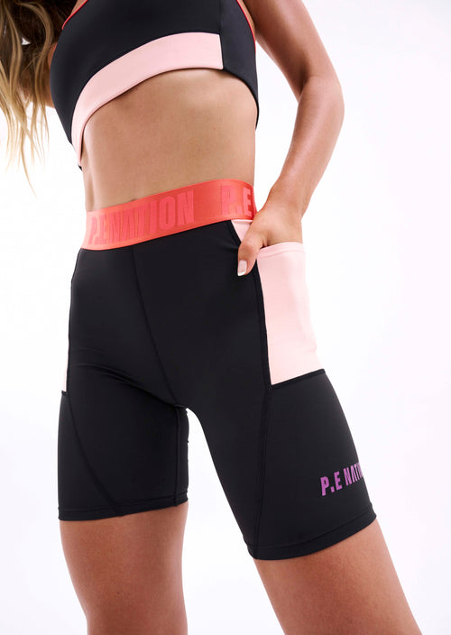 MEDAL PLAY BIKE SHORT IN BLACK