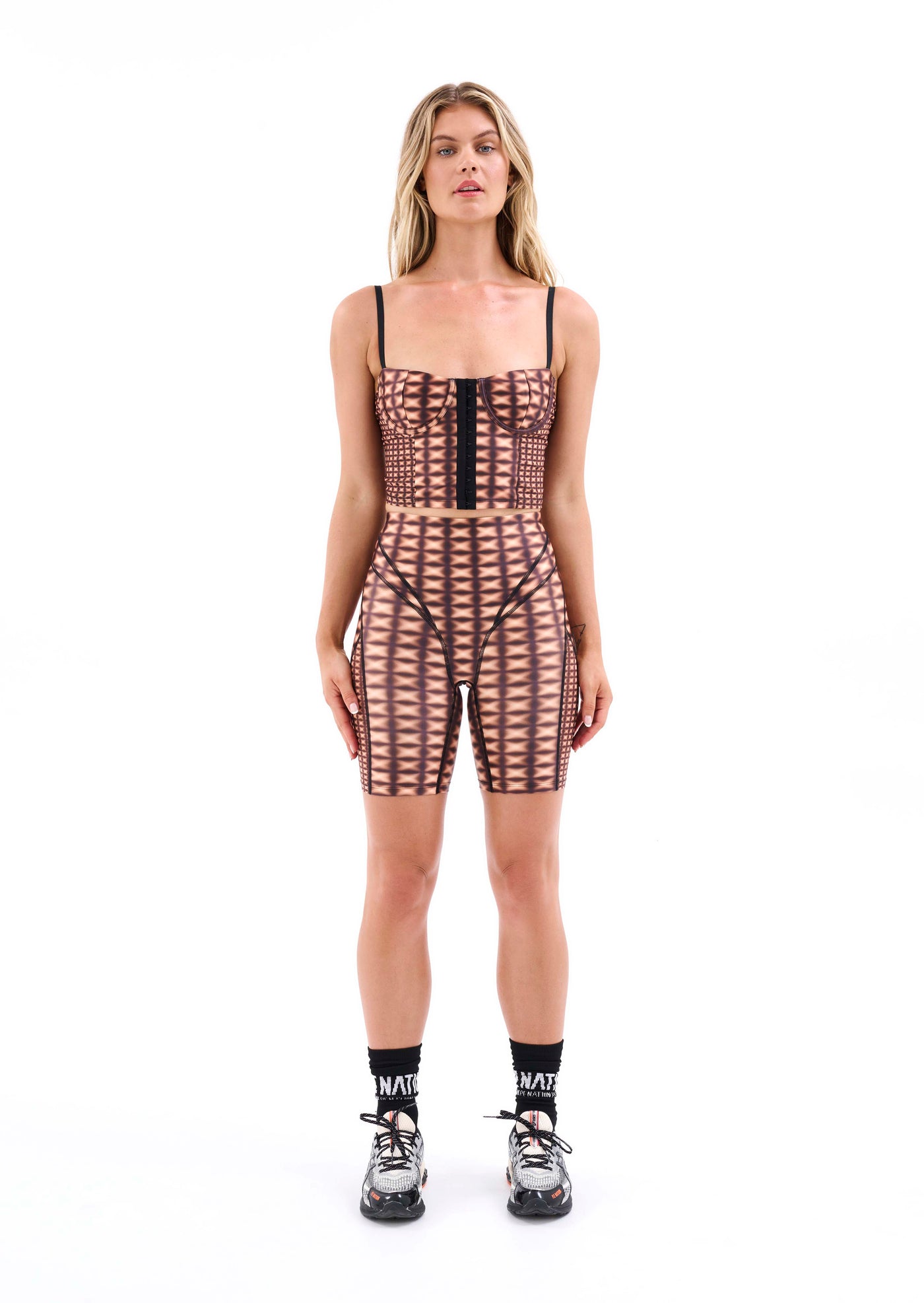 DIGNITY TANK IN CHECK PRINT