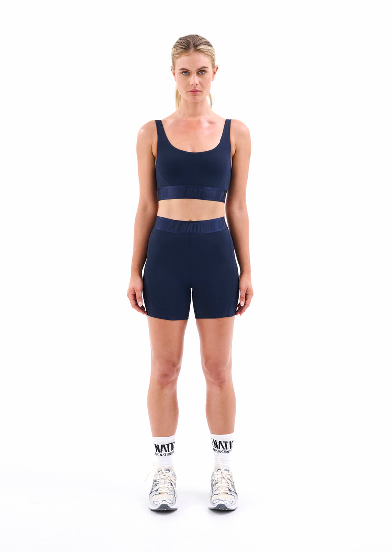 BACKCHECK SPORTS BRA IN DARK NAVY