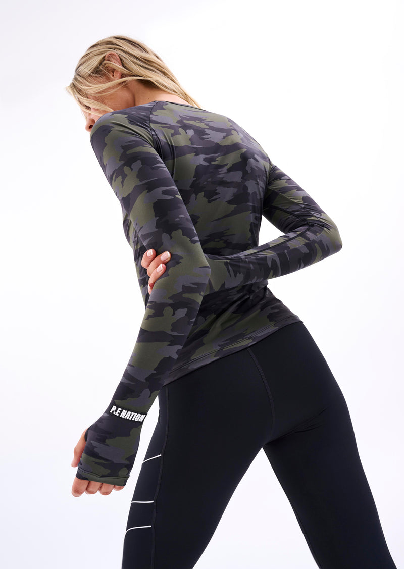 NORTHWOOD LS TOP IN CAMO PRINT DARK