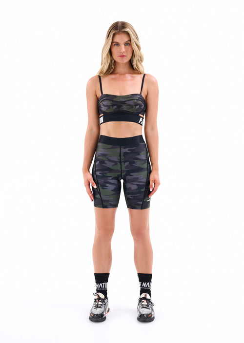 NORTHWOOD BIKE SHORT IN CAMO PRINT DARK